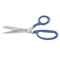 Scissors | Klein Tools 208LR-BLU-P 9-1/8 in. Large Ring Bent Trimmer Scissors with Blue Coating image number 1