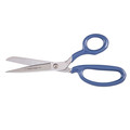 Scissors | Klein Tools 208LR-BLU-P 8 in. Bent Trimmer with Large Ring and Blue Coating image number 1