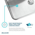 Kitchen Sinks | Elkay ELUH2416 Lustertone Undermount 26-1/2 in. x 18-1/2 in. Single Bowl Sink (Stainless Steel) image number 5