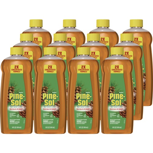 Cleaning & Janitorial Supplies | Pine-Sol 60146CT 14 oz. Bottle Multi-Surface Concentrated Disinfectant Cleaner - Pine Scent (12/Carton) image number 0