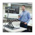 Office Furniture & Lighting | Fellowes Mfg Co. 8080301 32.75 in. x 24.25 in. x 5.5 in. to 22.5 in. Lotus DX Sit-Stand Workstation - Black image number 5