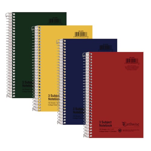 Notebooks & Pads | Oxford 25-447R 9.5 x 6 Sheets (150) Recycled Small Notebooks - Randomly Assorted Covers image number 0