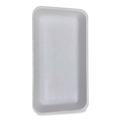 Food Trays, Containers, and Lids | GEN 15PWH 14.44 in. x 7.88 in. x 1.37 in. #15P Meat Trays - White (200/Carton) image number 2