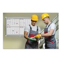 Office Jansan | MasterVision GA05105830 Four Month 48 in. x 36 in. Magnetic Dry Erase Calendar Board - White Surface, Silver Aluminum Frame image number 9