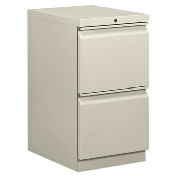 HON 15 in. x 20 in. x 28 in. 2-Drawer Mobile File/File Pedestal - Light Gray
