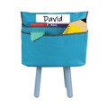 Office Filing Cabinets & Shelves | C-Line 10415 16.37 in. x 13.5 in. Fabric/Vinyl Chair Cubbies for Most Classroom Chair Styles - Medium, Seaside Blue image number 2