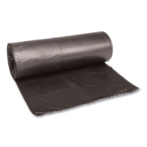 Trash Bags | Boardwalk H7658HKKR01 0.65 Mil 38 in. x 58 in. 60 Gallon Low-Density Can Liners - Black (100/Carton) image number 0