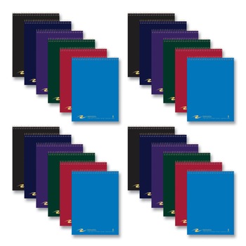 Roaring Spring 8.5 in. x 11 in. 80-Sheets Medium/College Rule Flipper Wirebound Notepad - Assorted Cover Colors (24/Carton)