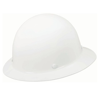 MSA Skullgard Protective Hat with Staz-On Suspension - (Standard, White)