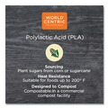 Food Trays, Containers, and Lids | World Centric RDLCS8 4.8 in. x 5.9 in. x 0.3 in. PLA Rectangular Plastic Deli Container Lids - Clear (900/Carton) image number 2