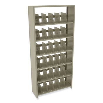 Tennsco 36 in. x 12 in. x 76 in. Snap-Together Steel Six-Shelf Closed Starter Set - Sand