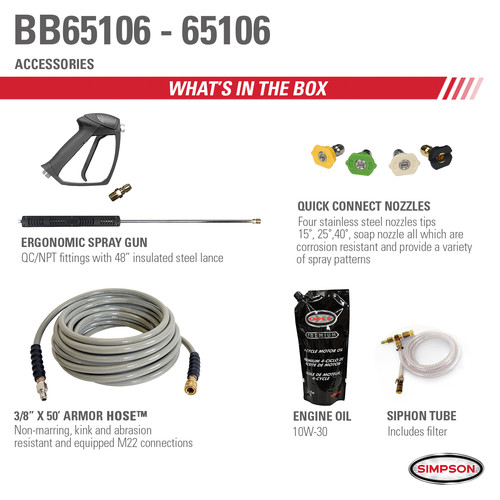 Simpson 65106 Big Brute 4000 PSI 4.0 GPM Hot Water Pressure Washer