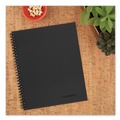 Office Jansan | Cambridge 06672 9.5 in. x 6.63 in. Sheets 1-Subject Wide/Legal Rule Wirebound Business Notebook - Black Linen Cover image number 1