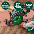 Circular Saws | Metabo HPT C3607DWAM MultiVolt 36V Brushless Lithium-Ion 7-1/4 in. Cordless Rear Handle Circular Saw Kit (4 Ah) image number 3