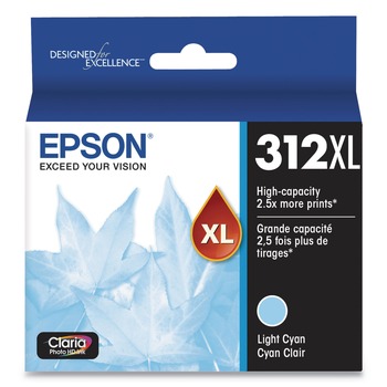 Epson T312xl520-S (312xl) Claria 830 Page-Yield High-Yield Ink - Light Cyan