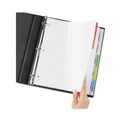 Office Jansan | Avery 16740 5-Tab 11 in. x 8.5 in. Easy View Plastic Dividers with Multicolored Tabs and Sheet Protector - Clear (1-Set) image number 3