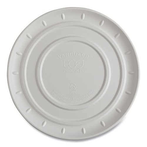 Food Trays, Containers, and Lids | Eco-Products EP-SCPTR16NFA 16 in. Diameter Vanguard Molded Fiber Sugarcane Pizza Tray - White (50/Carton) image number 0