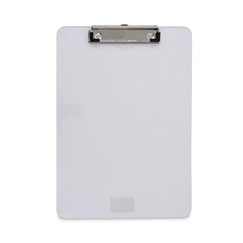 Office Jansan | Universal UNV40310 Low-Profile Plastic Clipboard with 0.5 in. Clip Capacity for 8.5 x 11 Sheets - Clear image number 0