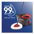 Mops | O-Cedar 172385CT EZWring Patented Microfiber Spin Mop Refill Custom Size for EZ Wring Mop Systems - White (4 Packs/Carton) image number 2