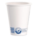 Cups and Lids | SOLO 378RC-PLANET Recycled Content PCF Paper Hot Cups ProPlanet Seal 8 oz White/Blue (1000/Carton) image number 1