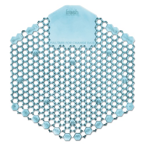 Odor Control | Fresh Products 3WDSF010I060M08 Wave 3D Urinal Deodorizer Screen - Ocean Mist Scent, Blue (10 Screens/Box) image number 0