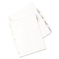 Office Jansan | Avery 14434 11 x 8.5 Big Tab Printable Label 5-Tab Dividers - White (20/Pack) image number 4