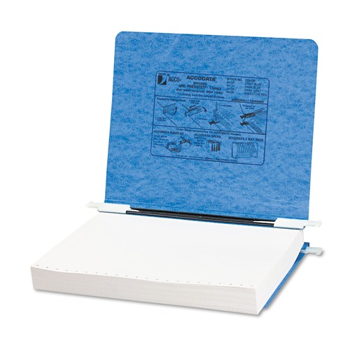 Office Jansan | ACCO A7054122A PRESSTEX 11 in. x 8.5 in. 6 in. Capacity 2 Posts Post Binders with Storage Hooks - Light Blue image number 0
