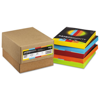 COPY AND PRINTER PAPER | Astrobrights 22998 24 lbs. 8.5 in. x 11 in. Five-Color Paper - Assorted Colors (5 Reams/Carton, 250 Sheets/Ream)