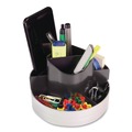 Office & Office Supplies | Kantek ORG620 6 x 5.75 x 4.5 Rotating 8-Compartment Plastic Desk Organizer - Black/Silver image number 2