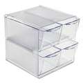 Desktop Organizers | Deflecto 350301 Stackable Cube Organizer, 4 Drawers, 6 X 7 1/8 X 6, Clear image number 0