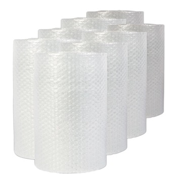 Universal 24 in. x 50 ft. 0.19 in. Thick Bubble Packaging Perforated Every 24 in. - Clear (8/Carton)