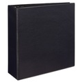 Office Jansan | Avery 09800 11 in. x 8.5 in. Sheet Size 4 in. Capacity 3 Rings Durable View Binder with DuraHinge and EZD Rings - Black image number 0