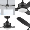 Ceiling Fans | Honeywell 51854-45 52 in. Remote Control Indoor Outdoor Ceiling Fan with Color Changing LED Light - Black image number 4