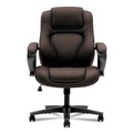  | HON HVL402.EN45 17 in. to 21 in. Seat Height 250-lbs. Capacity Executive High-Back Chair - Black/Brown image number 0