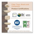 Food Trays, Containers, and Lids | World Centric CT-SC-U3-LFP 8.7 in. x 6.5 in. x 3.1 in. 48 oz. Paper Fiber Containers - Natural (400/Carton) image number 2