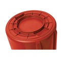 Trash Cans | Rubbermaid Commercial FG264360RED BRUTE 44 Gallon Vented Plastic Round Container - Red image number 4