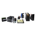Desk Accessories & Office Organizers | Artistic ART20003 Urban Collection 6.5 in. x 3.25 in. x 5.5 in. 3 Sections DL to A6 Size Files Punched Metal Letter Sorter - Black image number 3