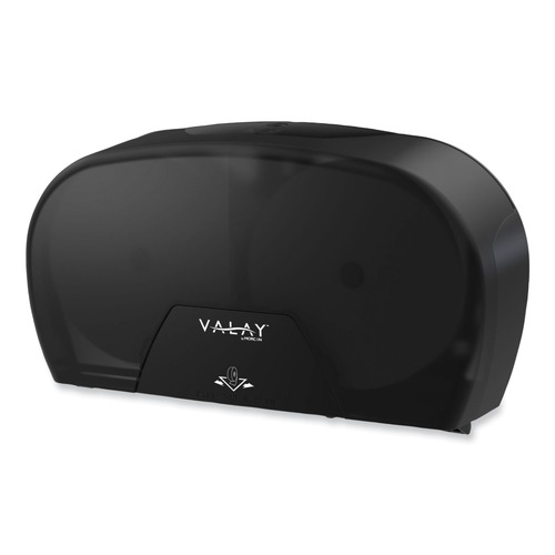 Toilet Paper Dispensers | Morcon Paper VT1004 Valay 5.62 in. x 11.4 in. x 21.2 in. Small Core Jumbo Bath Tissue Dispenser - Black image number 0