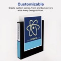 Office Jansan | Avery 19650 11 in. x 8.5 in. 3 Rings 1.5 in. Capacity Showcase Economy View Binders with Slant Rings - Black image number 6