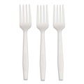 Cutlery | AmerCareRoyal L1801W Plastic Fork Heavyweight CPLA Cutlery - White (1000/Carton) image number 4