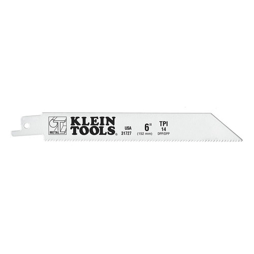 Klein Tools 31727 5-Piece 6 in. 14 TPI Reciprocating Saw Blade Set image number 0