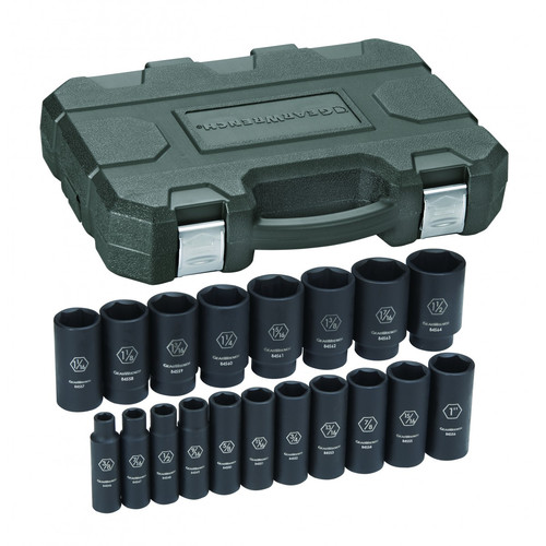 Sockets | Grey Pneumatic 1719D 19-Piece 3/8 in. to 1-1/2 in. Drive 12-Point SAE Impact Socket Set image number 0