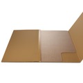 Office Jansan | Deflecto CM17233 45 in. x 53 in. Wide Lipped ExecuMat All Day Use Chair Mat for High Pile Carpet - Clear image number 4