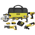 Combo Kits | Dewalt DCK661D1M1 20V MAX Compact Lithium-Ion Cordless 6-Tool Combo Kit (2 Ah/4 Ah) image number 0