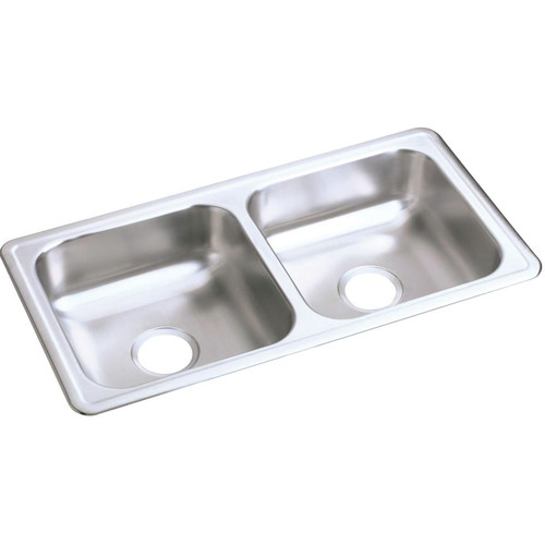 Kitchen Sinks | Elkay D23317 Dayton Top Mount 33 in. x 17 in. Equal Double Bowl Sink - Stainless Steel image number 0