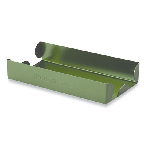 Bulk Savings Pricing 2 | CONTROLTEK 560067 3.5 in. x 10 in. x 1.75 in. Dimes Stackable Metal Coin Tray - Green image number 0