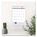 Calendars & Planners | Brownline C171102 12 in. x 17 in. 12-Month (Jan-Dec 2025) Twin-Wirebound Wall Calendar - White Sheets image number 3