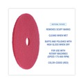 Cleaning & Janitorial Accessories | Boardwalk BWK4021RED 21 in. Diameter Buffing Floor Pads - Red (5/Carton) image number 4