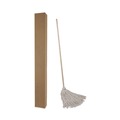 Mops | Boardwalk BWK124C 24 oz. Cotton Fiber Head Deck Mop with 54 in. Wooden Handle (6/Pack) image number 1