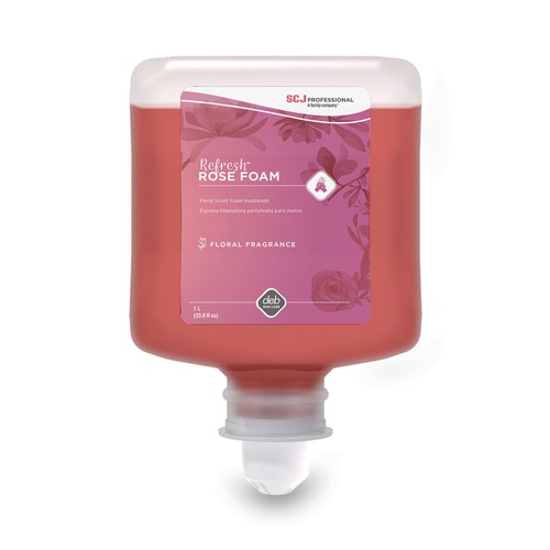 Cleaning & Janitorial Supplies | SC Johnson 069124020059 1 L Refresh Foaming Hand Soap Manual Cartridge Refill - Rose Scent (6/Carton) image number 0